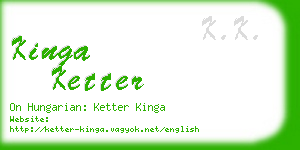 kinga ketter business card